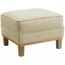  Elements International Palmer Ottoman Blond Ash Distressed Wood Garrison Hemp IMAGE 1