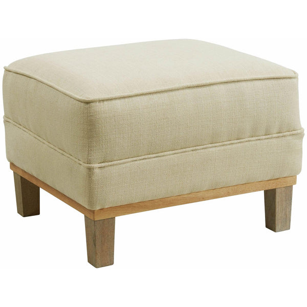  Elements International Palmer Ottoman Blond Ash Distressed Wood Garrison Hemp IMAGE 1
