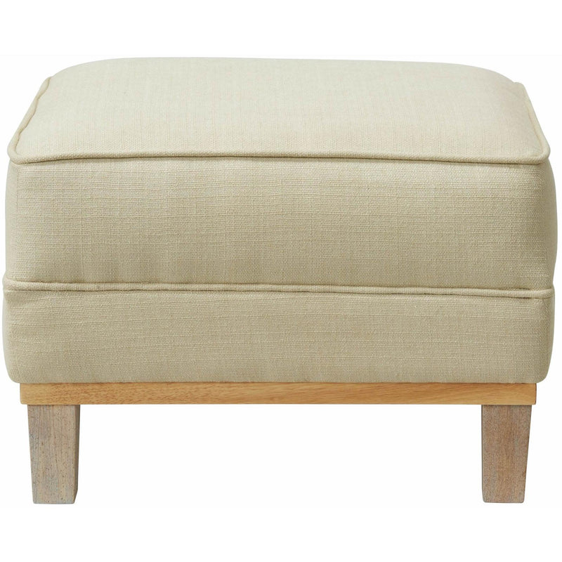  Elements International Palmer Ottoman Blond Ash Distressed Wood Garrison Hemp IMAGE 2