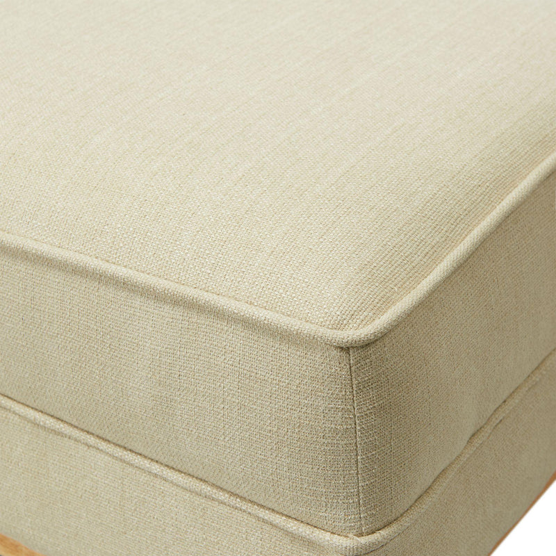  Elements International Palmer Ottoman Blond Ash Distressed Wood Garrison Hemp IMAGE 5