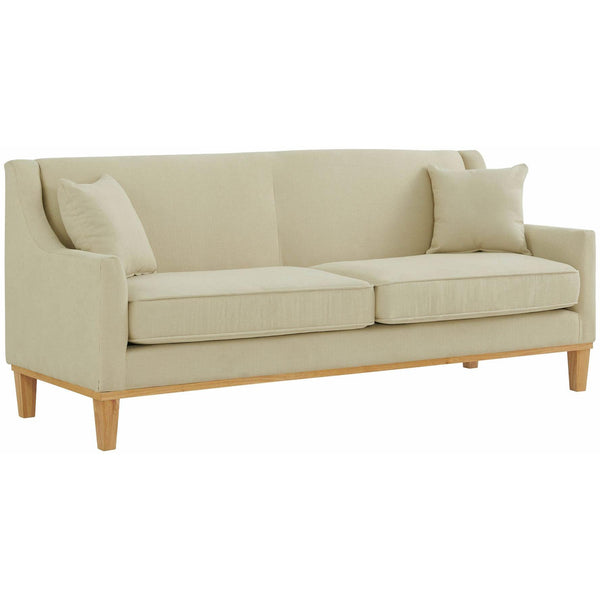  Elements International Palmer Sofa Blond Ash Distressed Wood Garrison Hemp IMAGE 1
