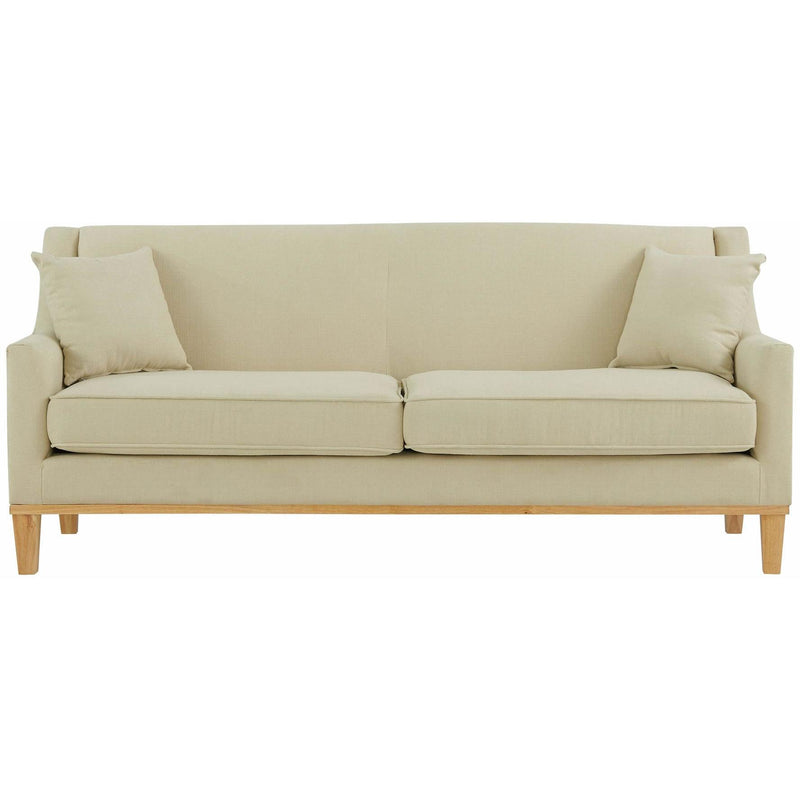  Elements International Palmer Sofa Blond Ash Distressed Wood Garrison Hemp IMAGE 2