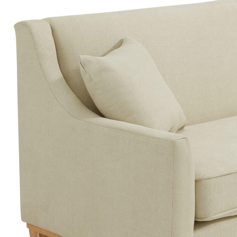  Elements International Palmer Sofa Blond Ash Distressed Wood Garrison Hemp IMAGE 5
