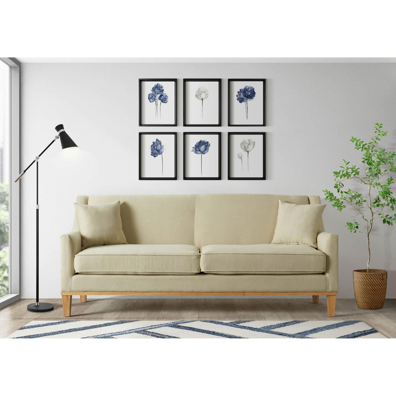  Elements International Palmer Sofa Blond Ash Distressed Wood Garrison Hemp IMAGE 7