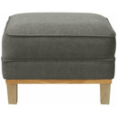  Elements International Palmer Ottoman Blond Ash Distressed Wood Garrison Charcoal IMAGE 2