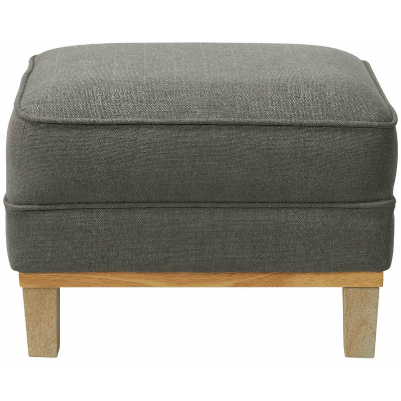  Elements International Palmer Ottoman Blond Ash Distressed Wood Garrison Charcoal IMAGE 2
