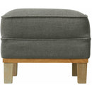  Elements International Palmer Ottoman Blond Ash Distressed Wood Garrison Charcoal IMAGE 3