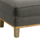  Elements International Palmer Ottoman Blond Ash Distressed Wood Garrison Charcoal IMAGE 4