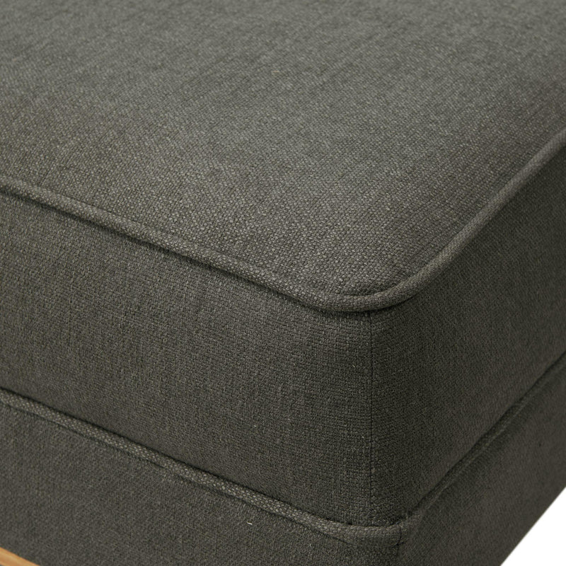  Elements International Palmer Ottoman Blond Ash Distressed Wood Garrison Charcoal IMAGE 5