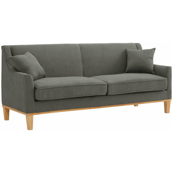  Elements International Palmer Sofa Blond Ash Distressed Wood Garrison Charcoal IMAGE 1