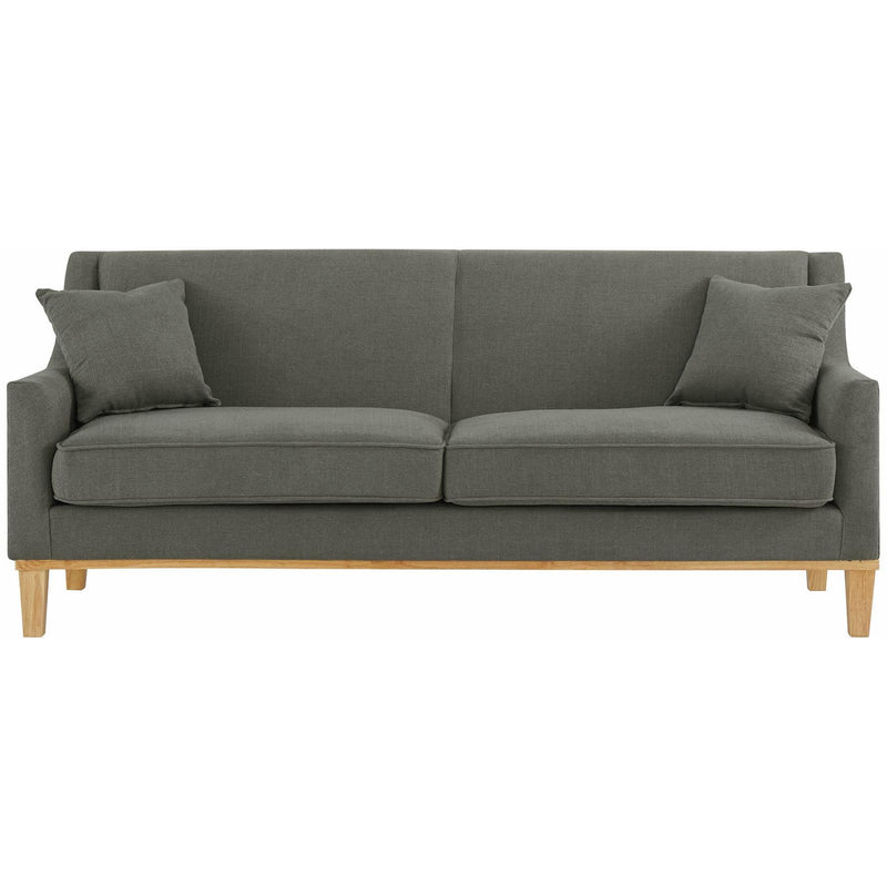  Elements International Palmer Sofa Blond Ash Distressed Wood Garrison Charcoal IMAGE 2