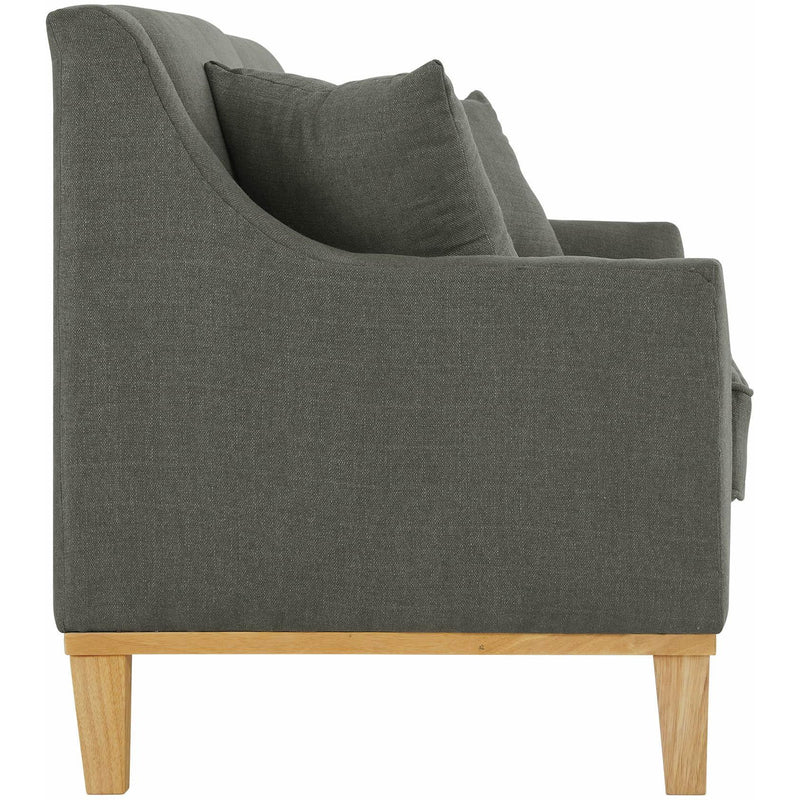  Elements International Palmer Sofa Blond Ash Distressed Wood Garrison Charcoal IMAGE 3