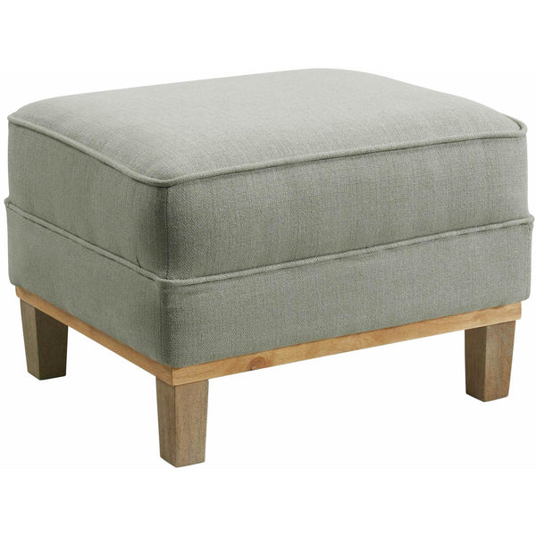  Elements International Palmer Ottoman Blond Ash Distressed Wood Garrison Grey IMAGE 1