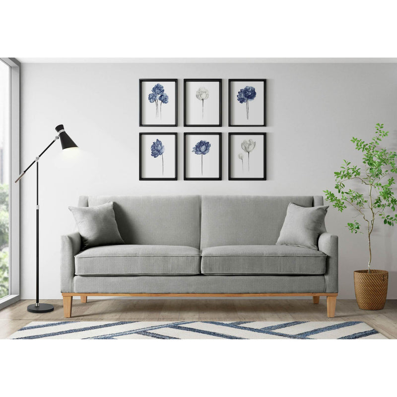  Elements International Palmer Sofa Blond Ash Distressed Wood Garrison Grey IMAGE 7
