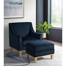  Elements International Palmer Ottoman Blond Ash Distressed Wood Royal Eclipse IMAGE 5