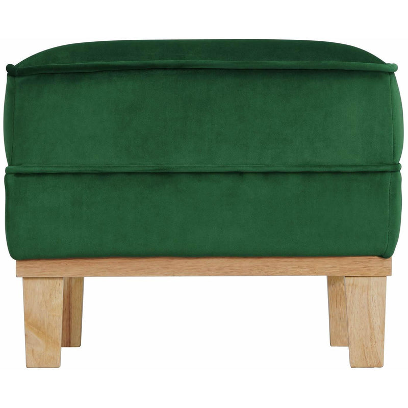  Elements International Palmer Ottoman Blond Ash Distressed Wood Royal Kelly Green IMAGE 3