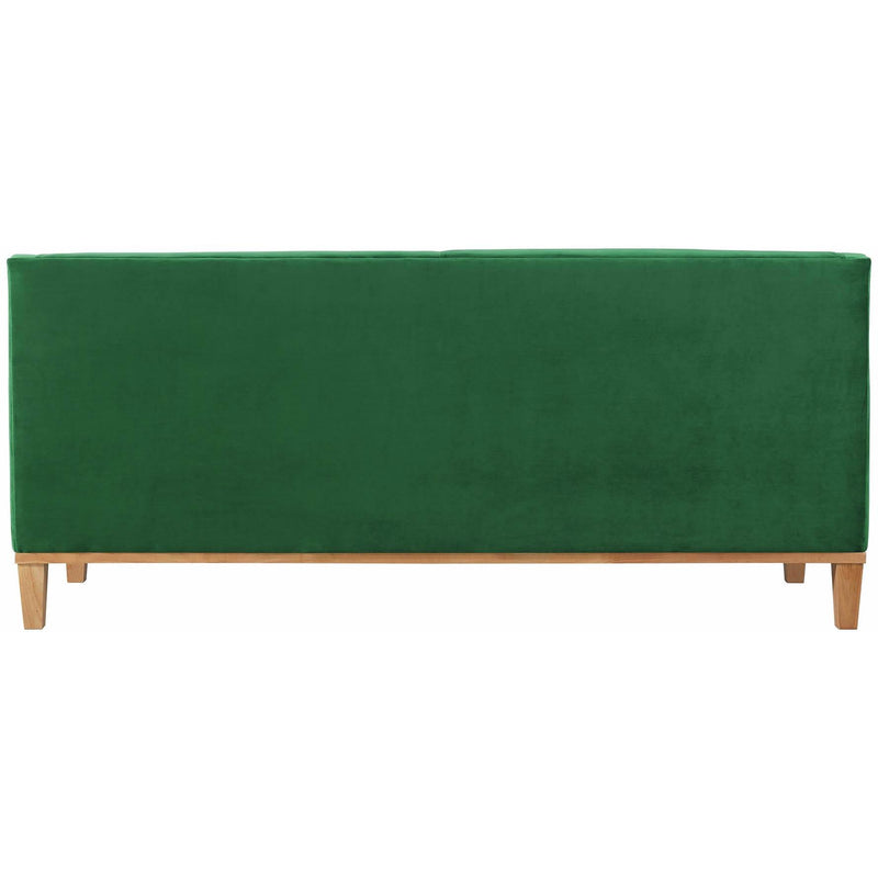  Elements International Palmer Sofa Blond Ash Distressed Wood Royal Kelly Green IMAGE 4
