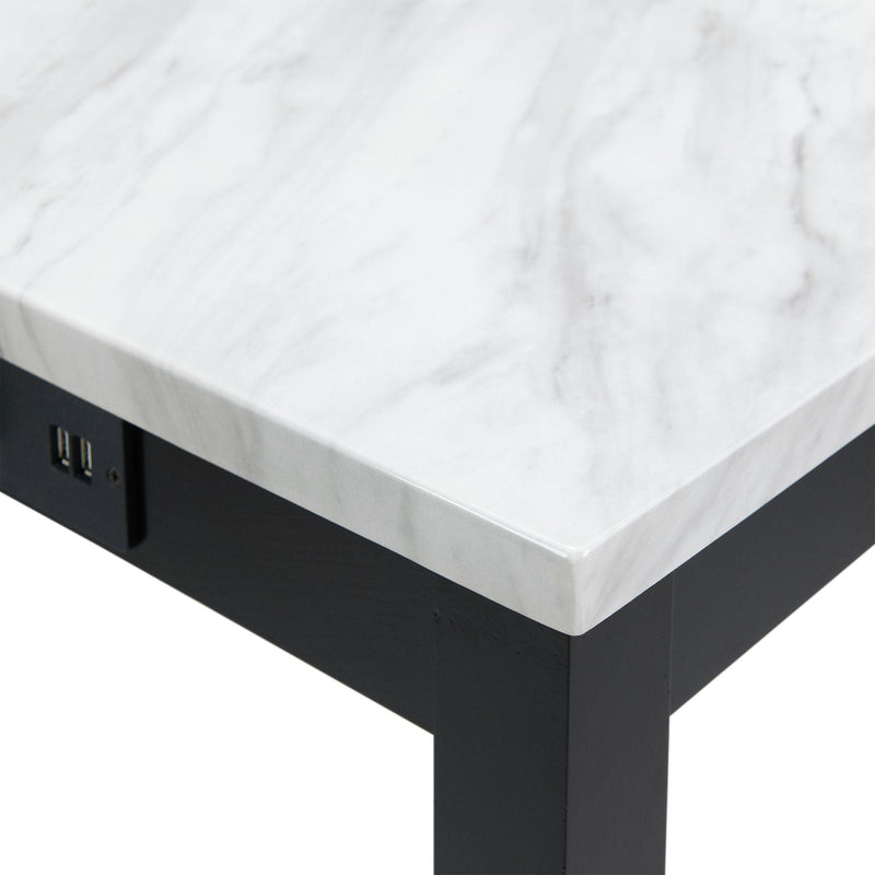  Elements International Marco Bar Table Set Single Pack in White Top IMAGE 6