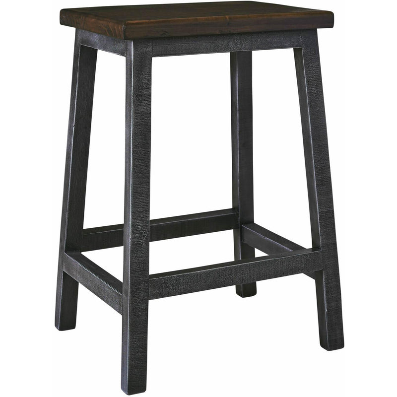  Elements International Ibiza Kitchen Island & 4 Stools (Villa Industrial Grey Base / Brown Top) IMAGE 10