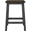  Elements International Ibiza Kitchen Island & 4 Stools (Villa Industrial Grey Base / Brown Top) IMAGE 11