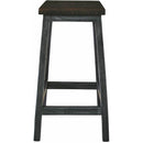  Elements International Ibiza Kitchen Island & 4 Stools (Villa Industrial Grey Base / Brown Top) IMAGE 12