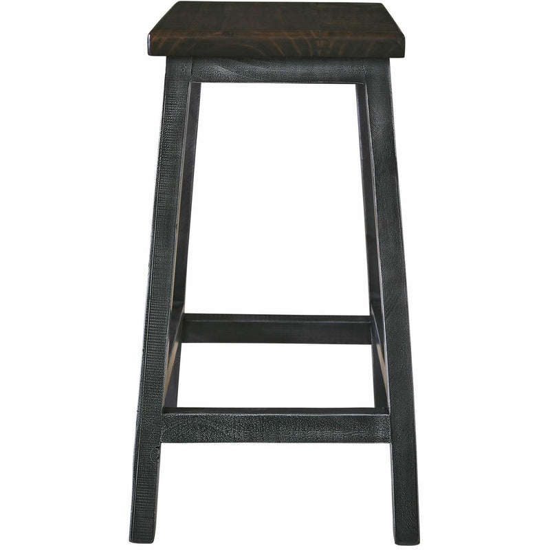  Elements International Ibiza Kitchen Island & 4 Stools (Villa Industrial Grey Base / Brown Top) IMAGE 12