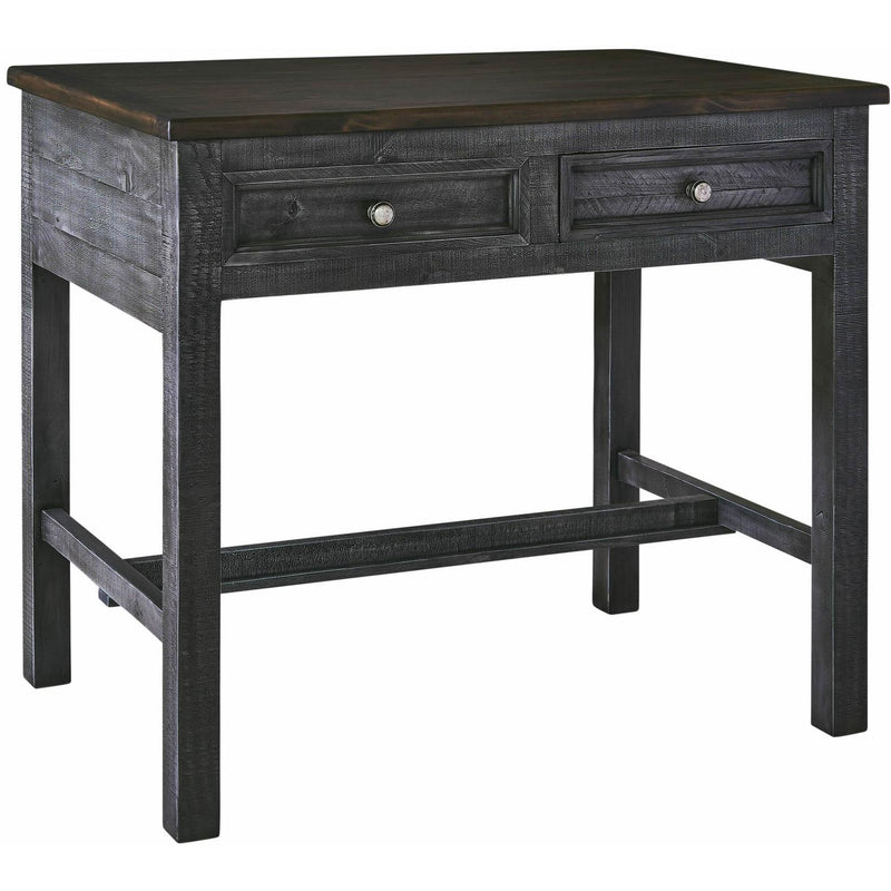  Elements International Ibiza Kitchen Island & 4 Stools (Villa Industrial Grey Base / Brown Top) IMAGE 4