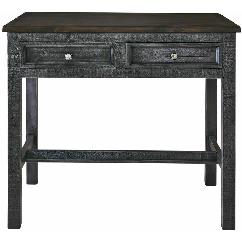  Elements International Ibiza Kitchen Island & 4 Stools (Villa Industrial Grey Base / Brown Top) IMAGE 5