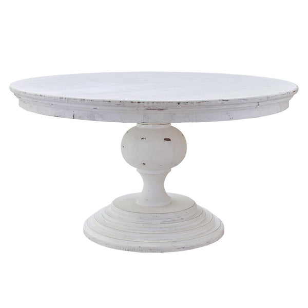  Elements International Britton White Dining Table #1 (Calinda) IMAGE 1