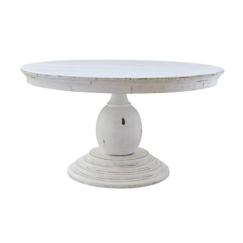 Elements International Britton White Dining Table