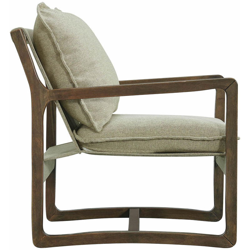  Elements International Spitfire Espresso Wood trim Chair in Mekinney Fawn IMAGE 2