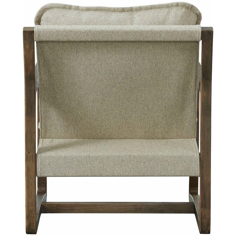  Elements International Spitfire Espresso Wood trim Chair in Mekinney Fawn IMAGE 3