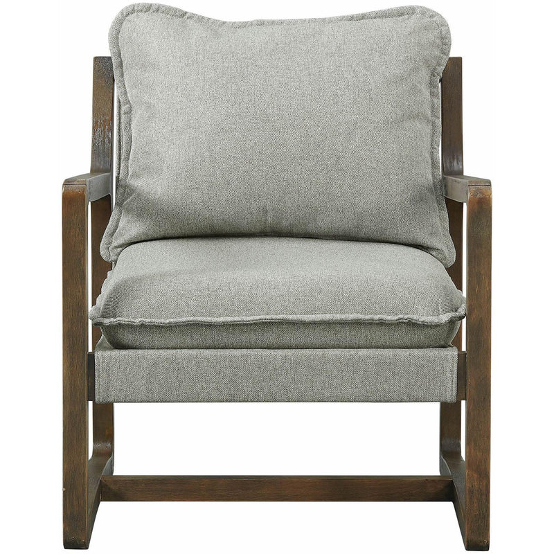  Elements International Spitfire Espresso Wood trim Chair in Mekinney Charcoal IMAGE 2