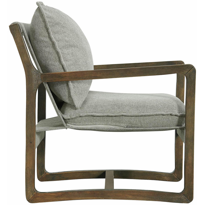  Elements International Spitfire Espresso Wood trim Chair in Mekinney Charcoal IMAGE 3