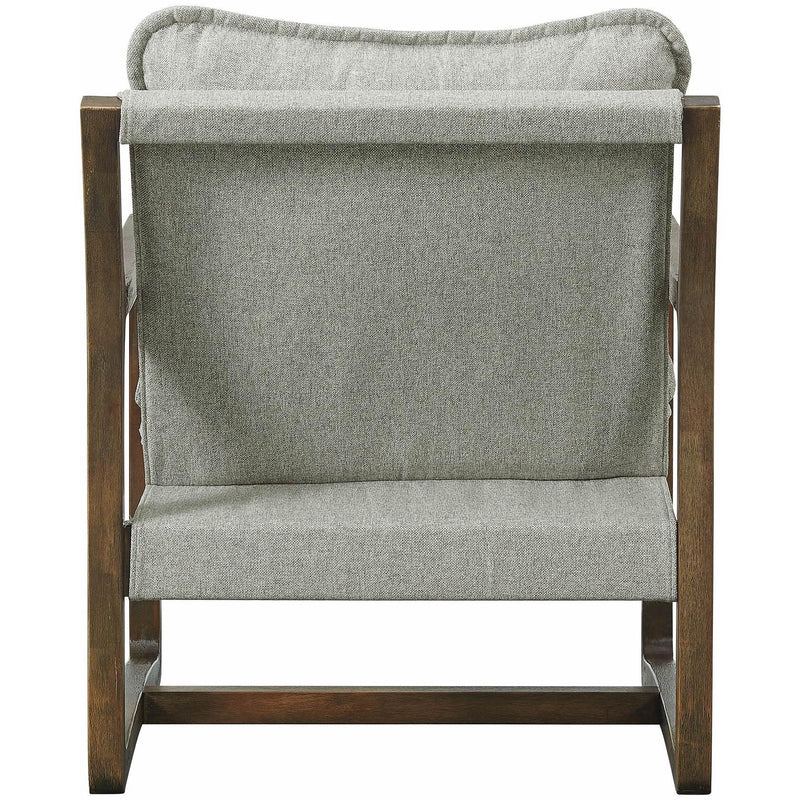  Elements International Spitfire Espresso Wood trim Chair in Mekinney Charcoal IMAGE 4