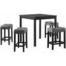  Elements International Frank 5PC Counter Dining set in dark IMAGE 1