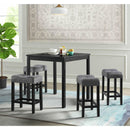  Elements International Frank 5PC Counter Dining set in dark IMAGE 9