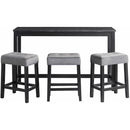  Elements International Frank Bar Table Single Pack (Table + Three Stools) in dark IMAGE 2
