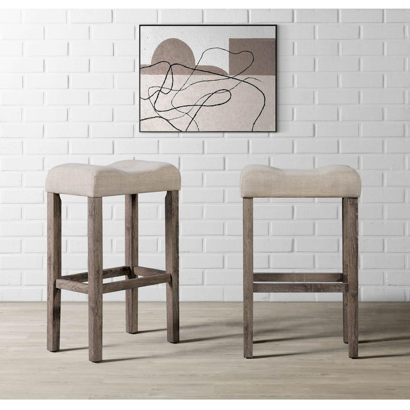  Elements International Oak Lawn Barstool IMAGE 7