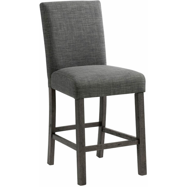  Elements International Oak Lawn Charcoal Grey Counter Chair Grey Fabric IMAGE 1
