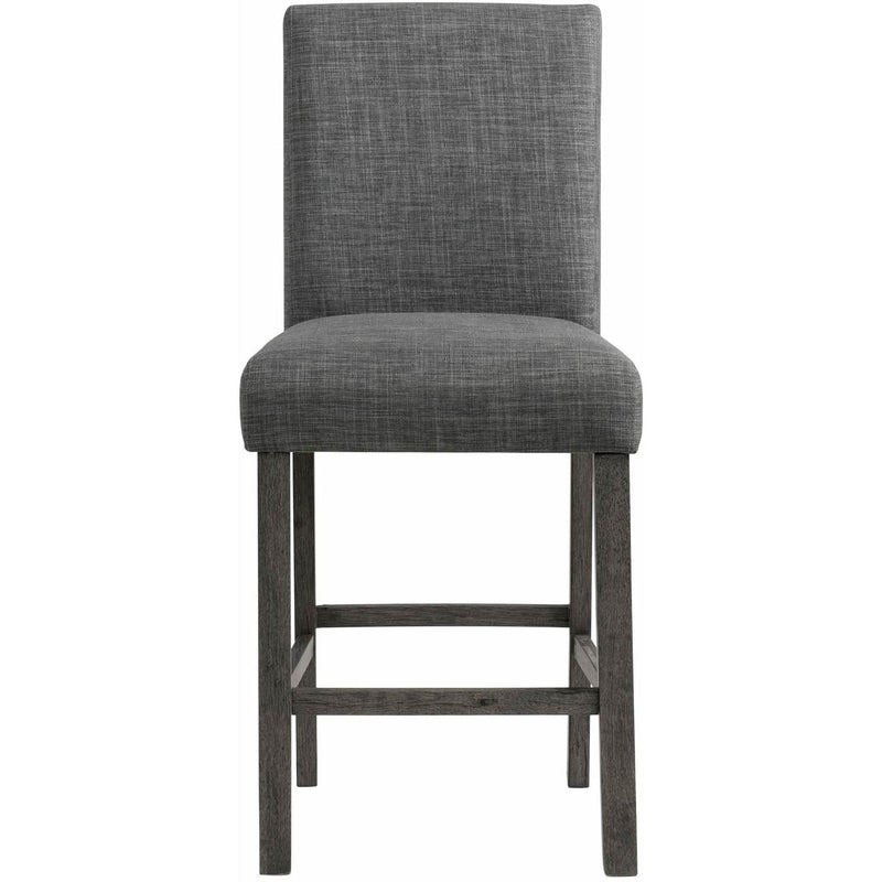  Elements International Oak Lawn Charcoal Grey Counter Chair Grey Fabric IMAGE 2
