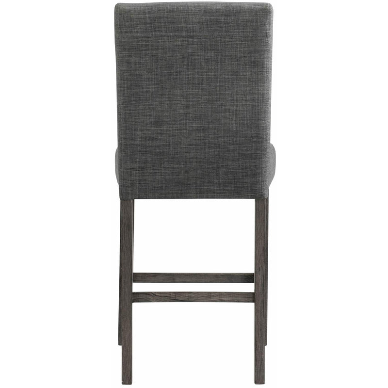  Elements International Oak Lawn Charcoal Grey Counter Chair Grey Fabric IMAGE 4
