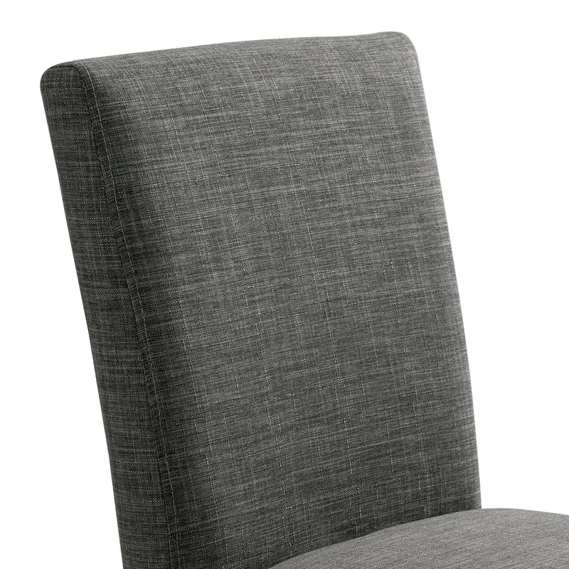 Elements International Oak Lawn Charcoal Grey Counter Chair Grey Fabric IMAGE 5