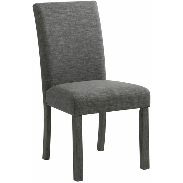  Elements International Oak Lawn Charcoal Grey Side Chair Grey Fabric IMAGE 1