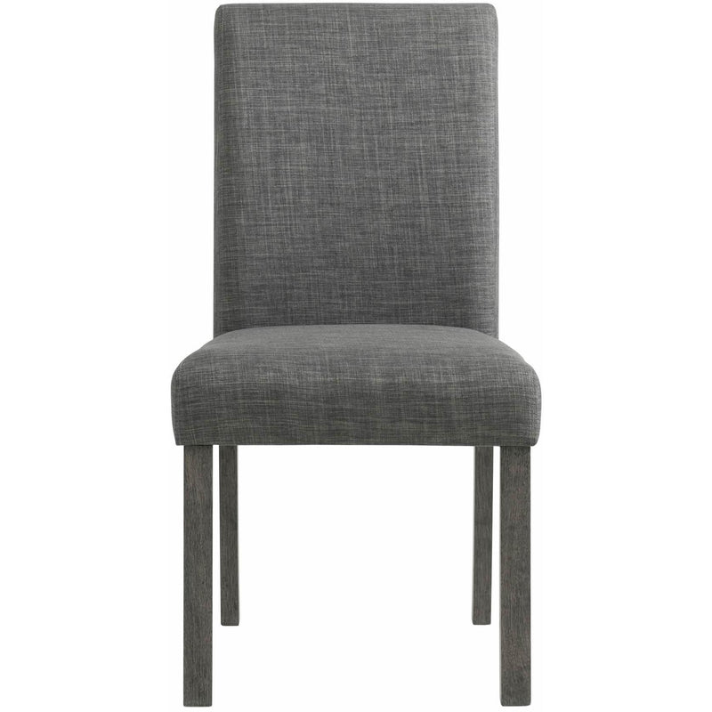  Elements International Oak Lawn Charcoal Grey Side Chair Grey Fabric IMAGE 2