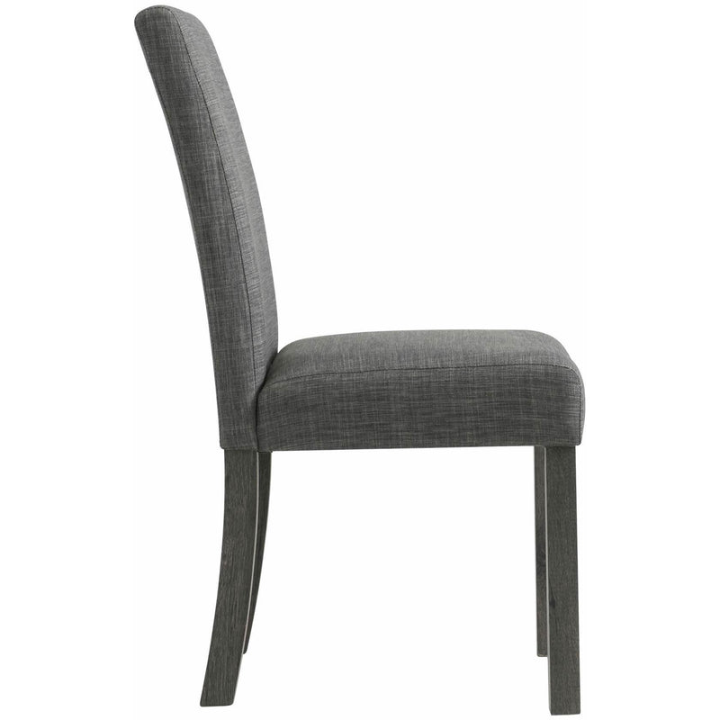  Elements International Oak Lawn Charcoal Grey Side Chair Grey Fabric IMAGE 3
