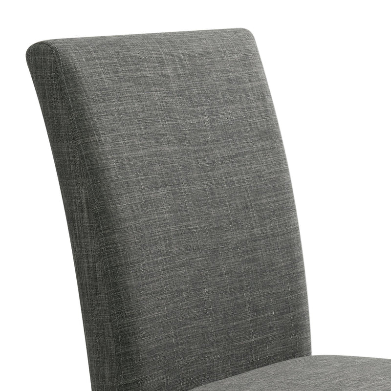  Elements International Oak Lawn Charcoal Grey Side Chair Grey Fabric IMAGE 5