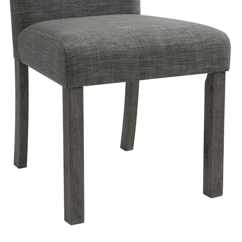  Elements International Oak Lawn Charcoal Grey Side Chair Grey Fabric IMAGE 7
