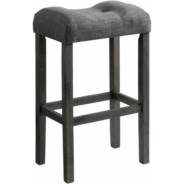  Elements International Oak Lawn Charcoal Grey 29" Barstool Grey Fabric IMAGE 1