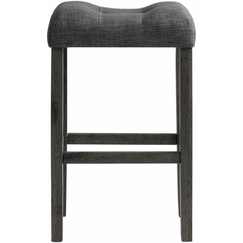  Elements International Oak Lawn Charcoal Grey 29" Barstool Grey Fabric IMAGE 2